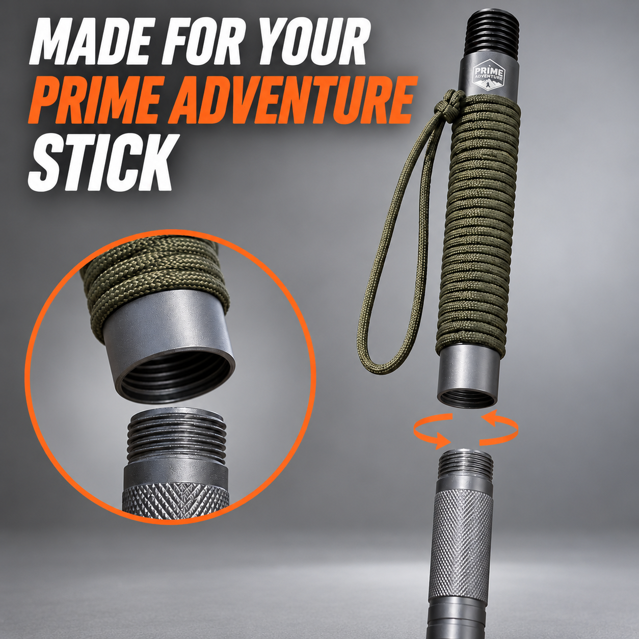 Paracord Handle/Tube for Tactical Stick