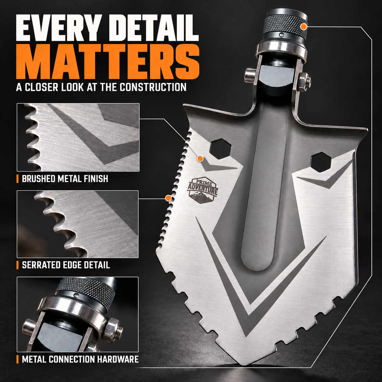 Shovel Head Attachment For Tactical Stick