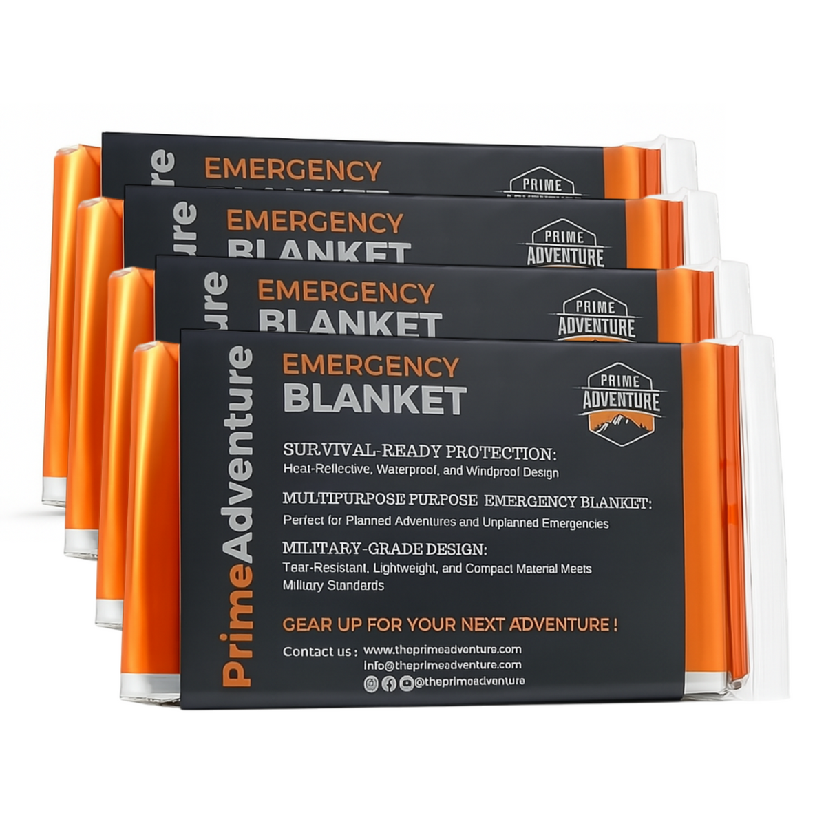 PrimeAdventure Emergency Thermal Blanket for Survival Kit