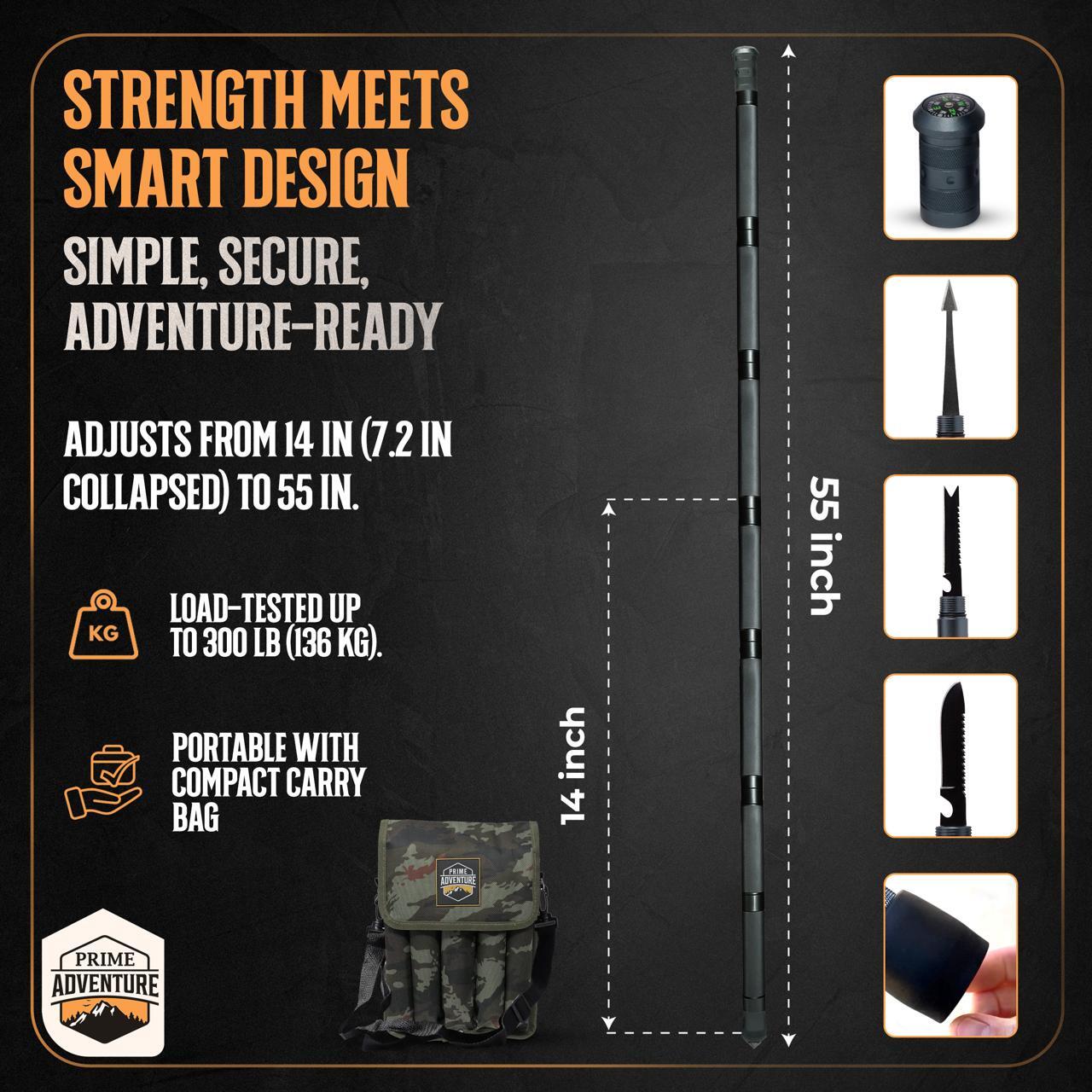 SWISS ARMY MULTI-FUNCTIONAL TACTICAL SURVIVAL STICK