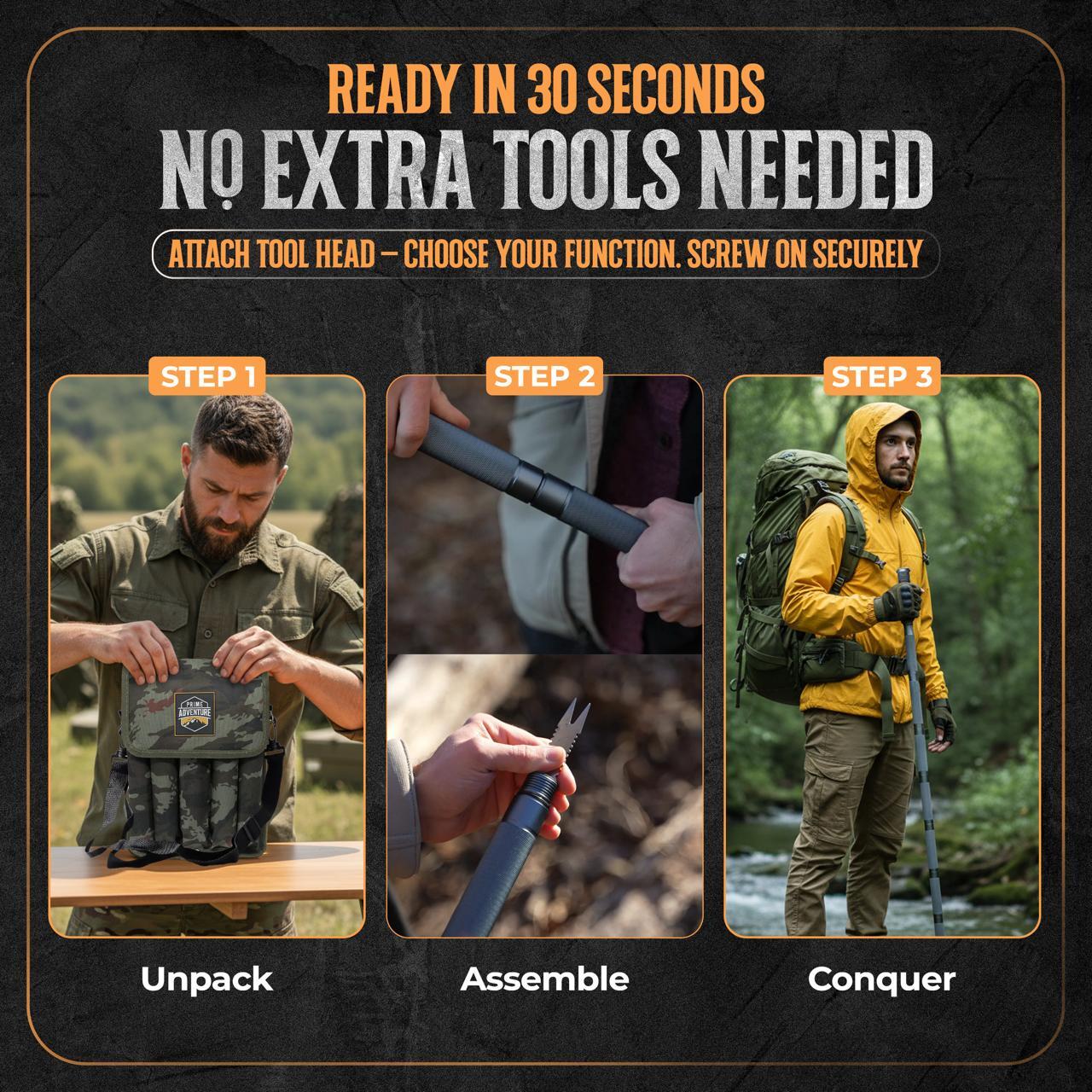 SWISS ARMY MULTI-FUNCTIONAL TACTICAL SURVIVAL STICK