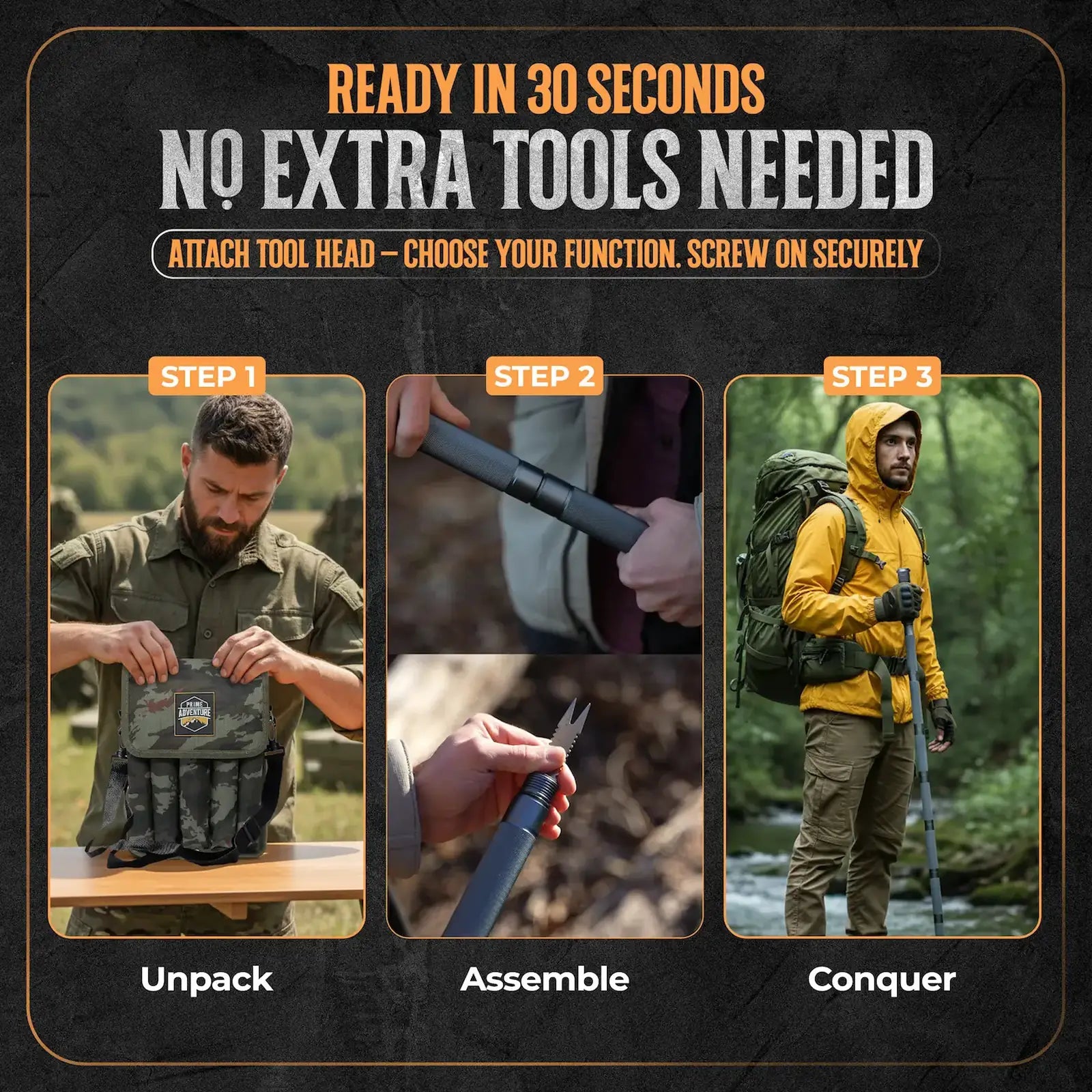 SWISS ARMY MULTI-FUNCTIONAL TACTICAL SURVIVAL STICK